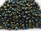 10 g 8/0 TOHO Seedbeads, Metallic Iris Green/Brown