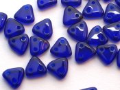 30 st Czechmates Triangles 6 mm, Cobalt