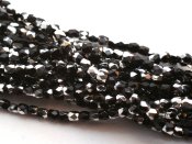 50 st Firepolished 2 mm, Jet Labrador