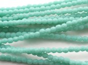 50 st Firepolished 2,5 mm, Matte - Turquoise