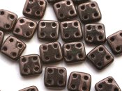 30 st Czechmates QuadraTile, 6x6x2 mm, Dark Bronze