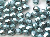 50 st Firepolished, 4 mm, Jet Heavy Metal Comet