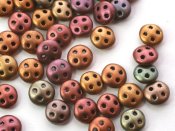 30 st Czechmates QuadraLentils, 6x2 mm, Matte Metallic - Bronze
