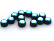 10 st 2-hls cabochoner, 6 mm, Jet Full AB