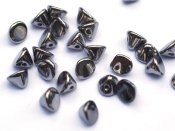 20 st Button Beads, 4 mm, Crystal Full Chrome