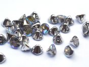 20 st Button Beads, 4 mm, Crystal Silver Rainbow