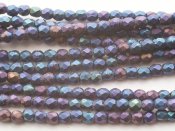 50 st Firepolished 2,5 mm, Matte Iris Blue