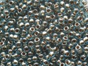 10 g 11/0 TOHO Seedbeads, Gold-Lined Aqua