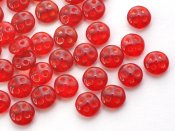 30 st Czechmates QuadraLentils, 6x2 mm, Siam Ruby