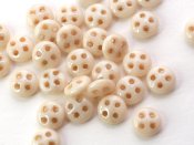30 st Czechmates QuadraLentils, 6x2 mm, Opaque-Luster Champagne