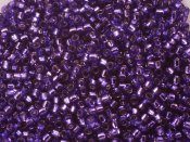 10 g 15/0 TOHO Seedbeads, Silverlined Purple
