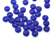 30 st Czechmates QuadraLentils, 6x2 mm, Cobalt