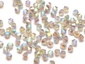 50 st Delara Crystal MC Bicone, 3 mm, Black Diamond 2xAB