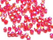 50 st Delara Crystal MC Bicone, 3 mm, Light Siam 2xAB