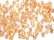 50 st Delara Crystal MC Bicone, 3 mm, Topaz 2xAB