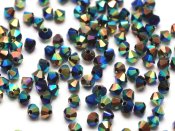 50 st Delara Crystal MC Bicone, 3 mm, Jet 2xAB 50 st Delara Crystal MC Bicone, 3 mm, Jet 2xAB