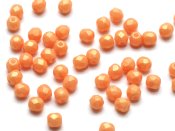 50 st Firepolished, 3 mm, Pacifica - Tangerine