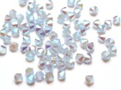 50 st Preciosa MC Bicone, 4 mm, Light Sapphire Opal 2xAB