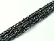 Ca 180 st Chinese Cut Beads, 1 mm, Black Hematite