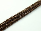 Ca 180 st Chinese Cut Beads, 1 mm, Black Bronze