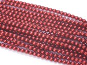 150 st 3 mm runda glasprlor i prlemor, Matte Brick Sat