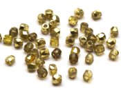 50 st Firepolished 2 mm, Crystal Citron Metallic Ice
