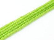 Ca 180 st Chinese Cut Beads, 1 mm, Apple Green