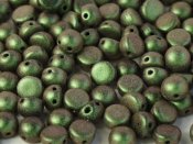 10 st 2-hls cabochoner, 6 mm, Polychrome Sage and Citrus