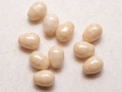 2 st droppar 11x8 mm, Chalk White Champagne Luster