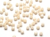 50 st Firepolished 2 mm, Chalk White Champagne Luster