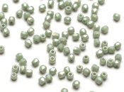 50 st Firepolished 2 mm, Chalk White Teal Luster