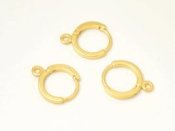 1 par runda brisyrer ,12 mm, Guldpl�terade