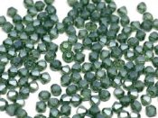 50 st Preciosa MC Bicone, 4 mm, Crystal Teal Luster