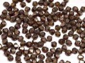 50 st Preciosa MC Bicone, 4 mm, Crystal Lila Gold Luster