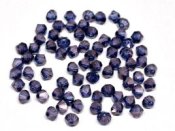50 st Preciosa MC Bicone, 4 mm, Crystal Lila Vega Luster