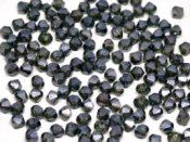 50 st Preciosa MC Bicone, 4 mm, Crystal Blue Luster