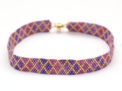 KIT (Inget mnster) Material till Odd Peyote, Magenta