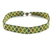 KIT (Inget mnster) Material till Odd Peyote, Metallic Green