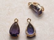 1 st guldinfattad droppe, 15x8x6 mm, Medium Purple