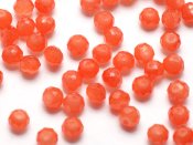 50 st facetterade rondeller, 3x4 mm, Tomato