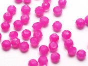 50 st facetterade rondeller, 3x4 mm, Fuchsia
