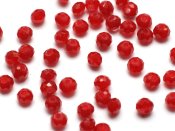 50 st facetterade rondeller, 3x4 mm, Red