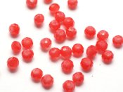 50 st facetterade rondeller, 3x4 mm, Firebrick