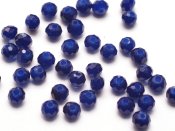 50 st facetterade rondeller, 3x4 mm, Midnight Blue