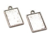 1 st Ram med h�nge, ram 24x18 mm, Antikt Silverf�gad