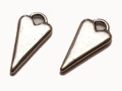 1 st hj�rth�nge, 22x11 mm, Antikt Silverf�gad
