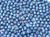 50 st Firepolished, 3 mm, Polychrome Dark Capri Blue