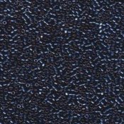5 g 11/0 Delicas, Lined Dark Blue Luster