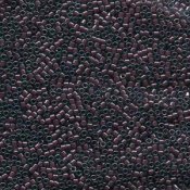5 g 11/0 Delicas, Lined Gr/Maroon Luster