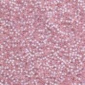 5 g 11/0 Delicas, Silverlined Light Pink-Alabaster